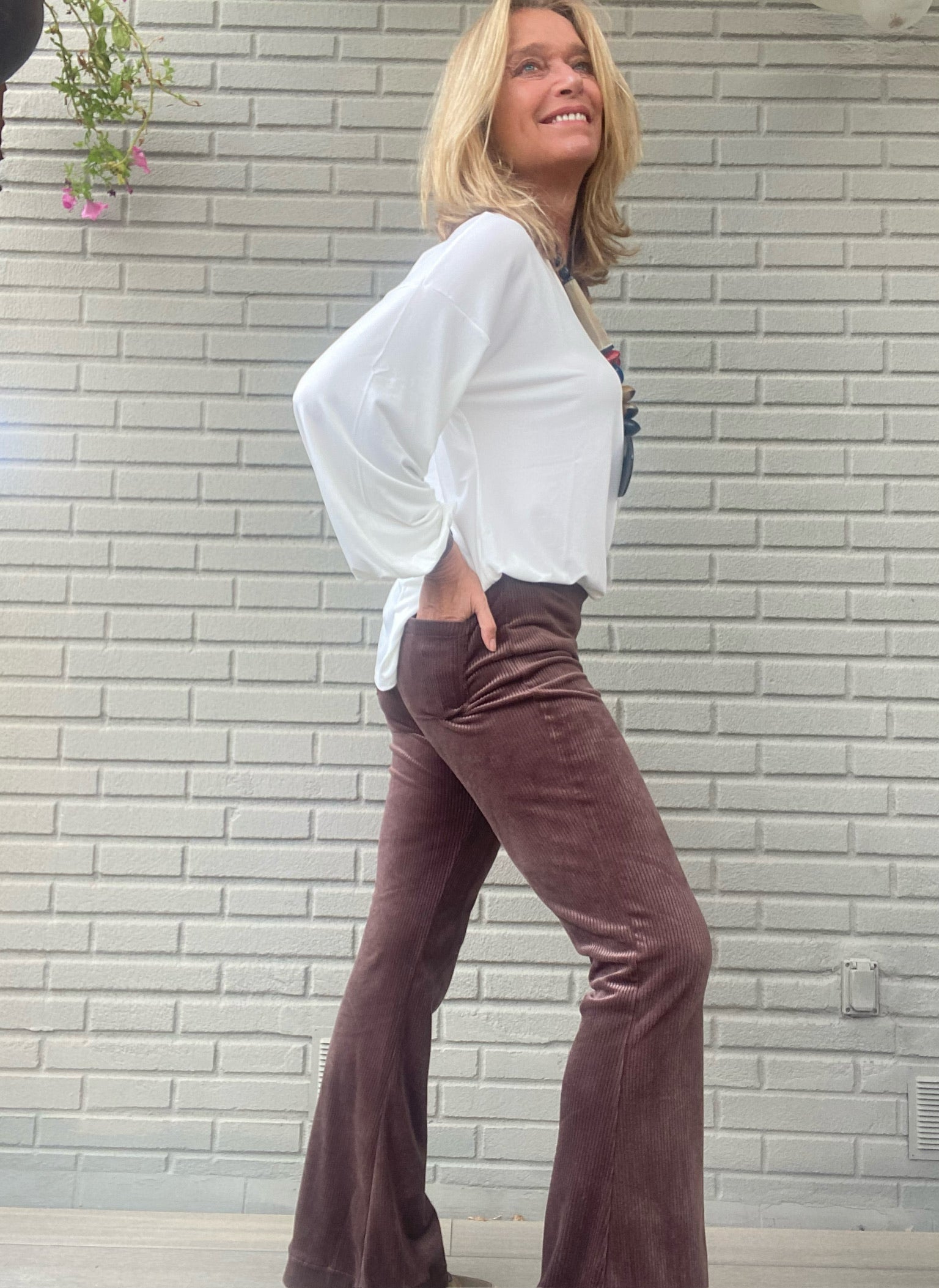 Pantalón Palazzo Pants C&a Mujer Pantalón De Lino High Waist