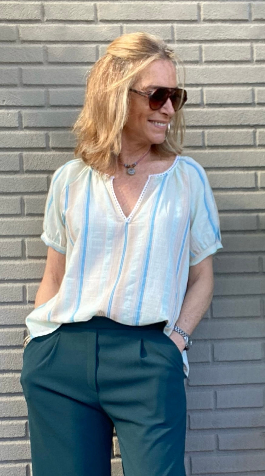 TOP ROMINA PUNTILLA RAYA FORMENTERA V24