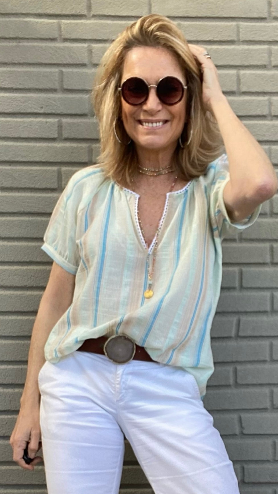 TOP ROMINA PUNTILLA RAYA FORMENTERA V24