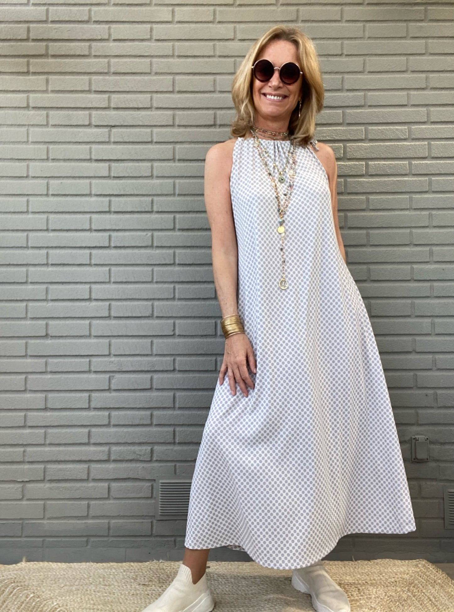 Vestido HALTER ROSETÓN V24