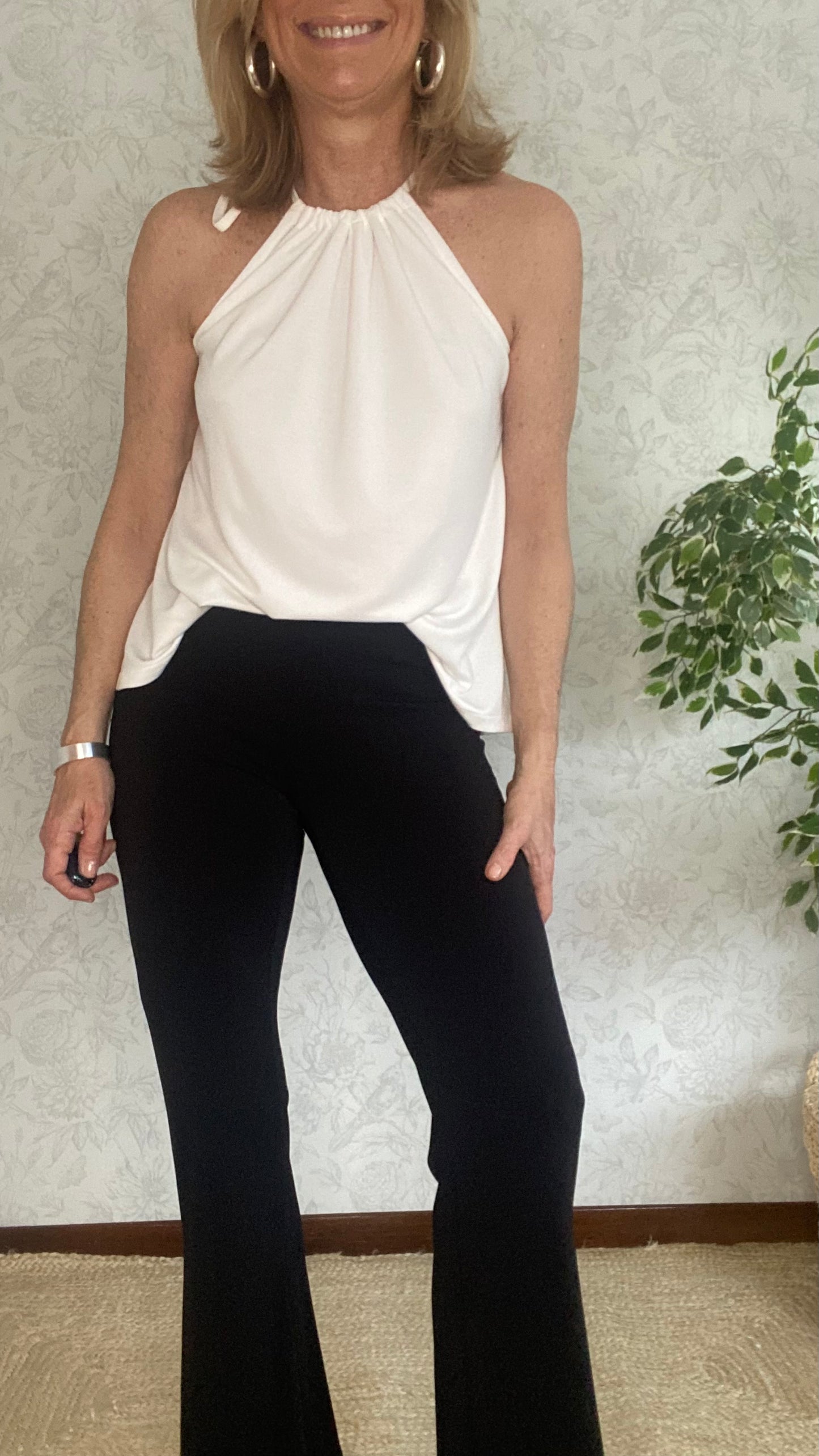 Pantalón CAMPANA CREPE negro V25