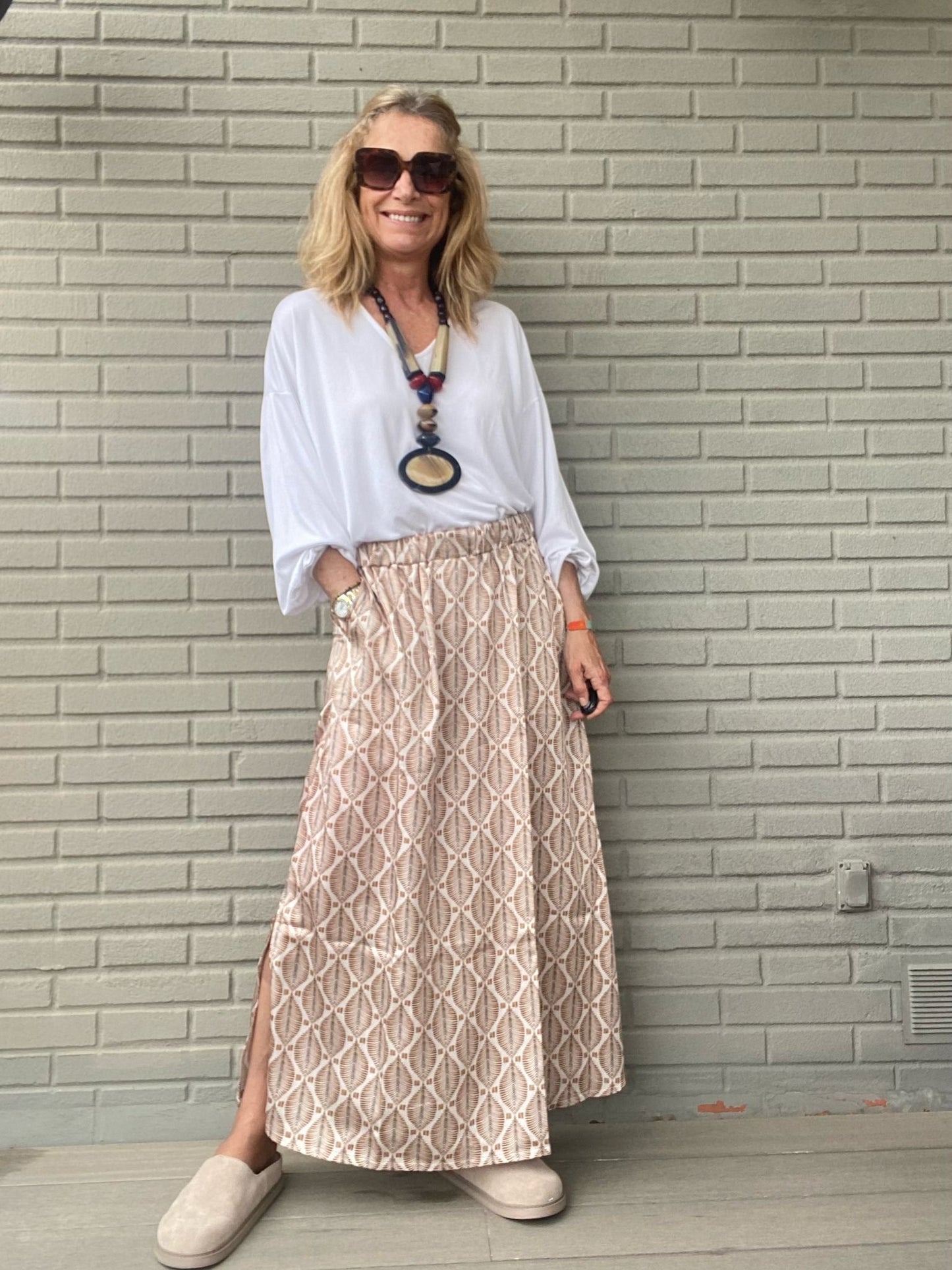 Falda ESTAMPADO HOJAS V25