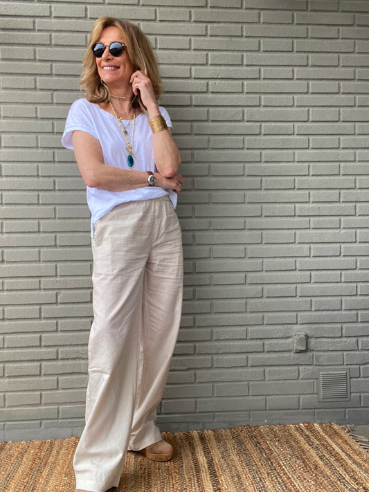 Pantalón recto LINO V25