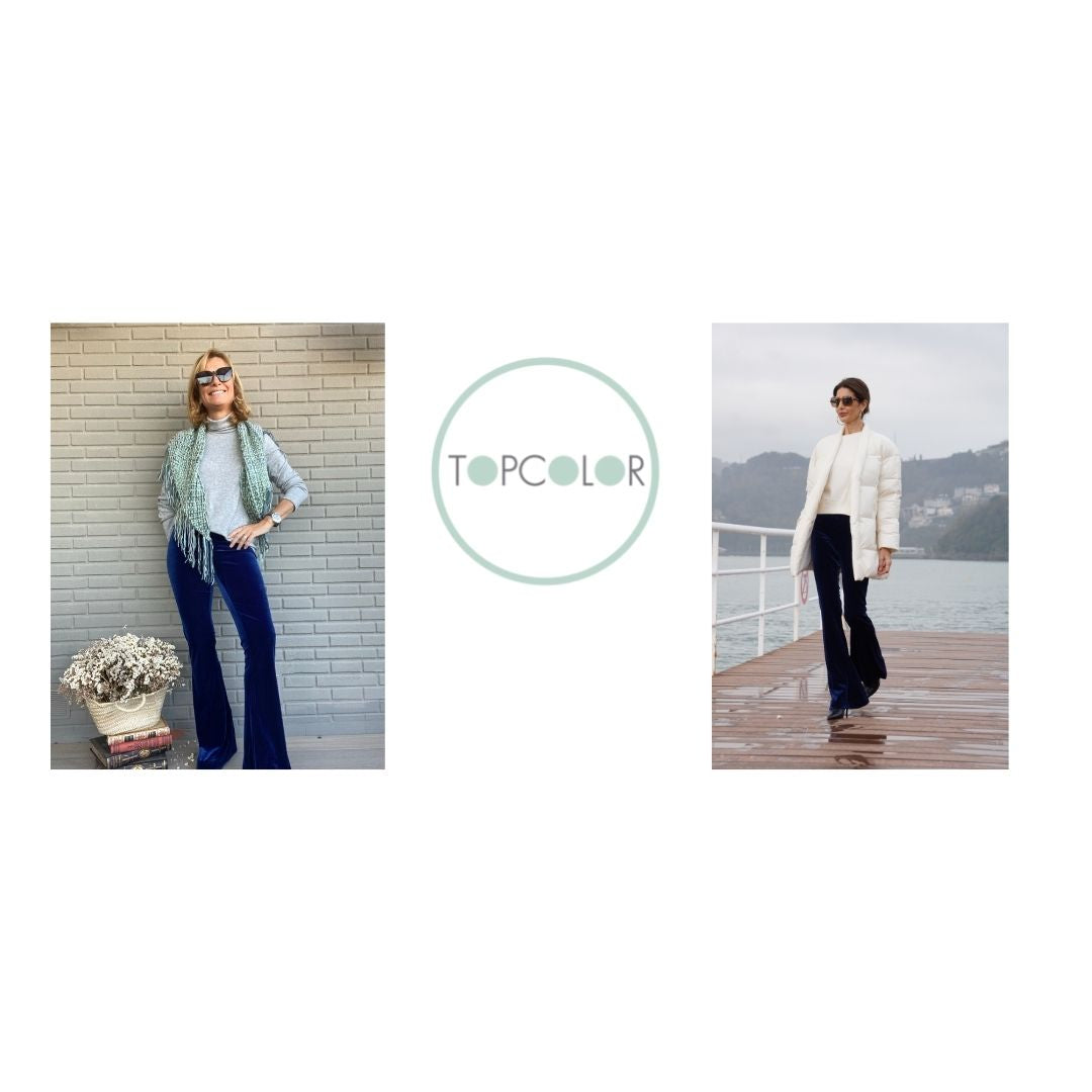 Pilar de Arce con pantalón Topcolor Velvet Campana