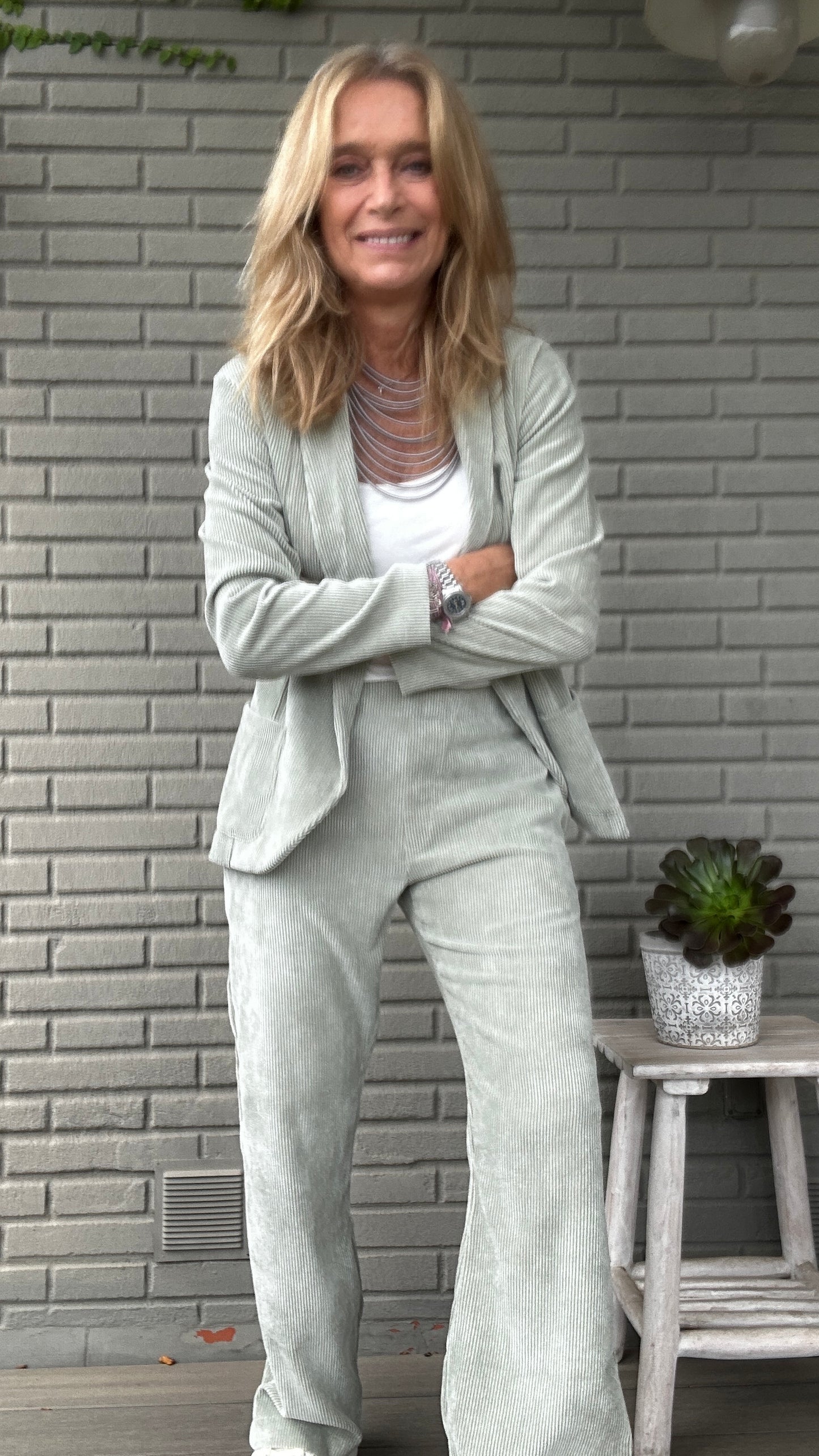 PANTALÓN PANA GOMA  SEAGRASS