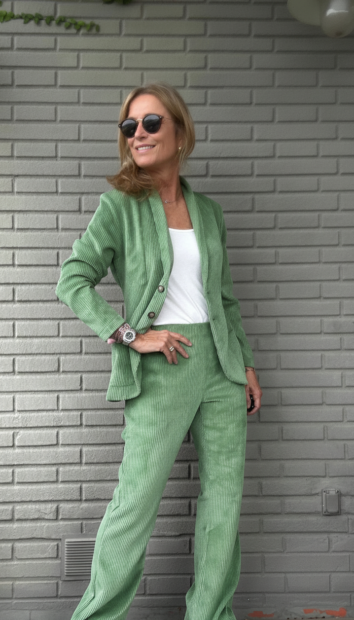 PANTALÓN PANA GOMA PEPPER MINT