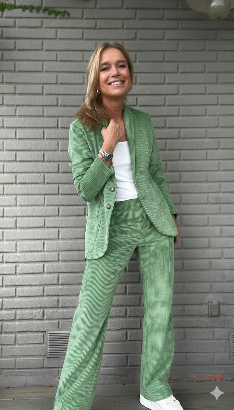 PANTALÓN PANA GOMA PEPPER MINT