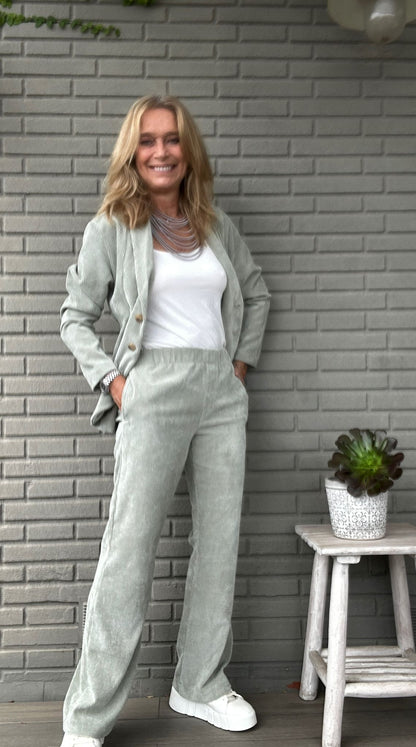 PANTALÓN PANA GOMA  SEAGRASS