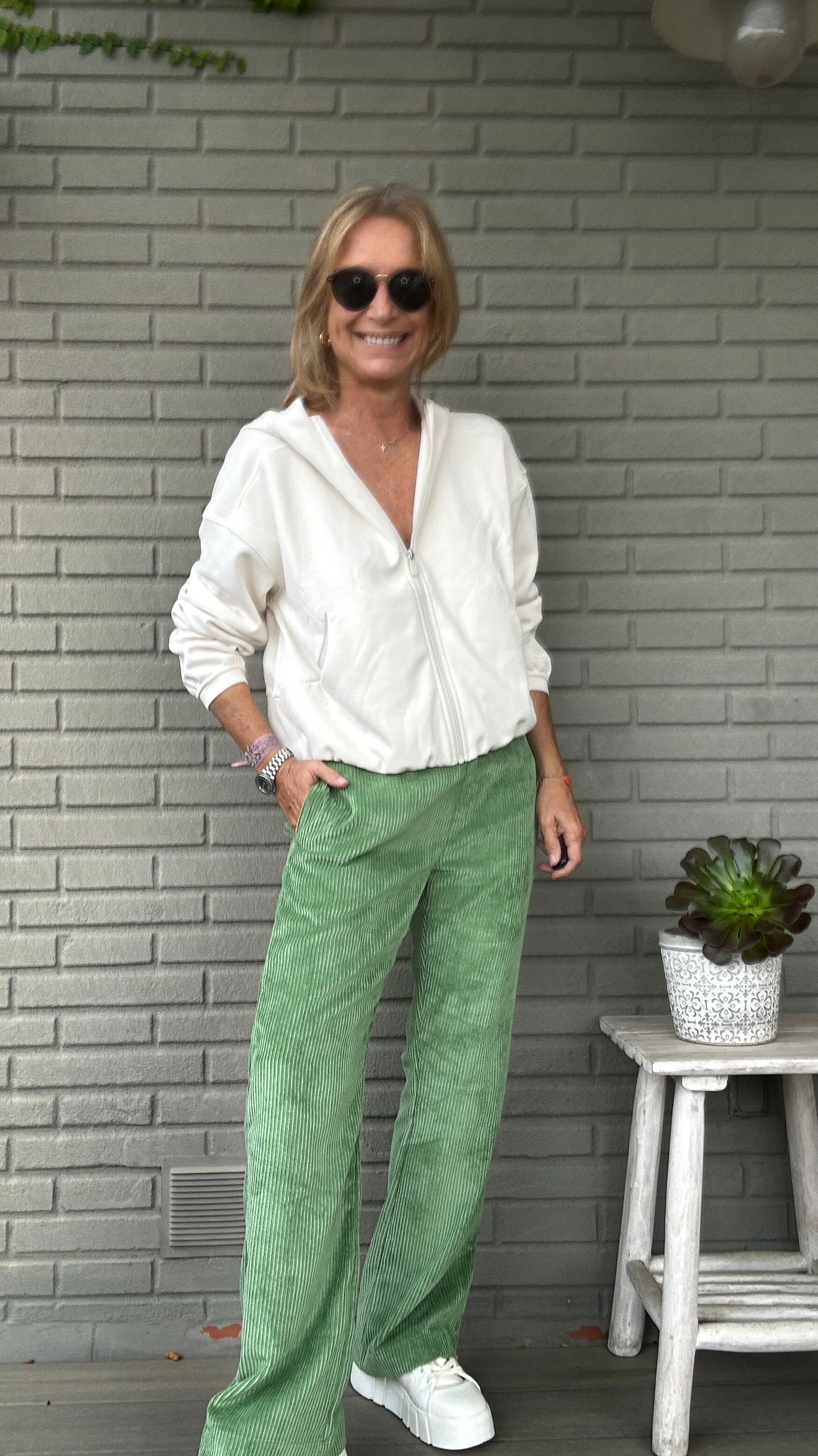 PANTALÓN PANA GOMA PEPPER MINT